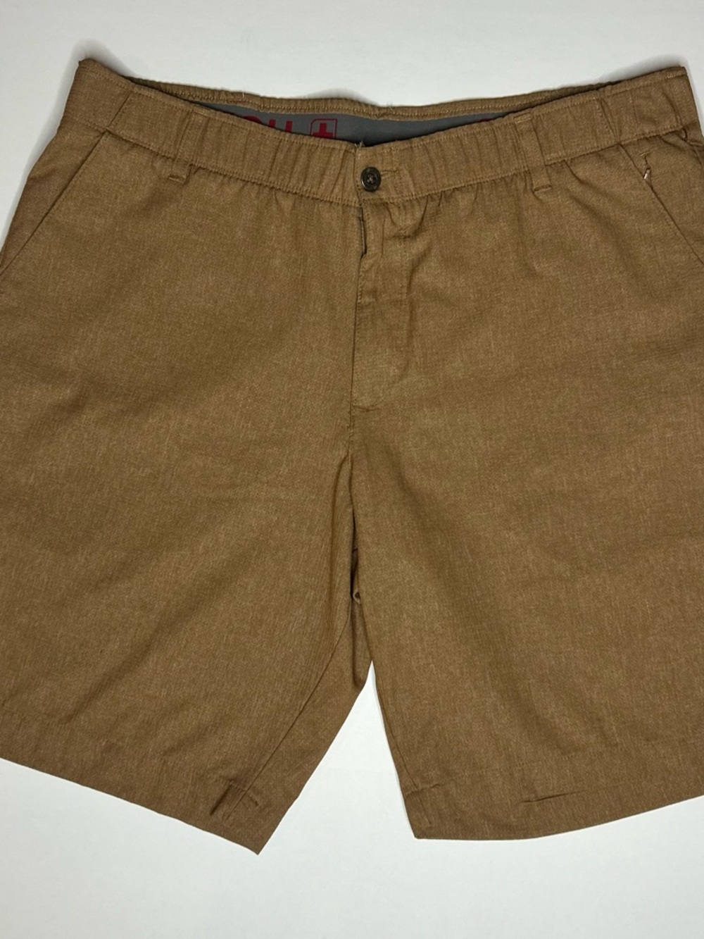 Men's SwissTech Golden Brown Heather Performance Golf Shorts Size 38